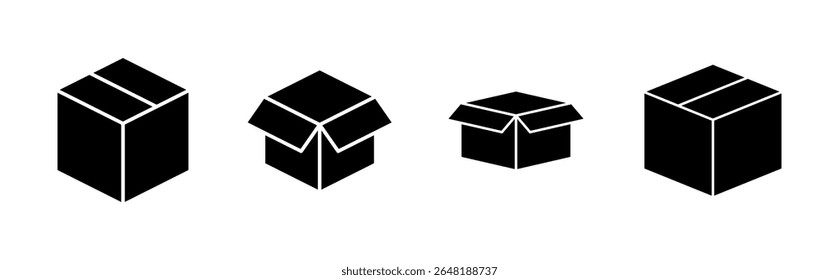 Box icon set. box ícone de vetor, pacote, pacote