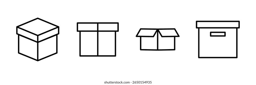 Box icon set. box ícone de vetor, pacote, pacote