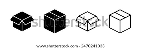 Box icon set. box vector icon, package, parcel