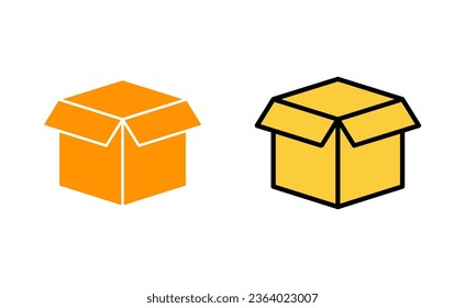 Box icon set for web and mobile app. box sign and symbol, parcel, package