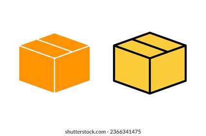 Box icon set for web and mobile app. box sign and symbol, parcel, package