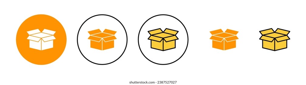 Box icon set for web and mobile app. box sign and symbol, parcel, package