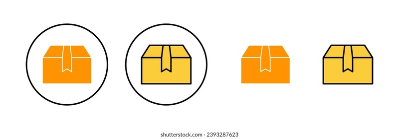 Box icon set for web and mobile app. box sign and symbol, parcel, package