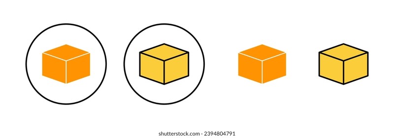 Box icon set for web and mobile app. box sign and symbol, parcel, package