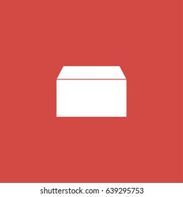 box icon. sign design. red background