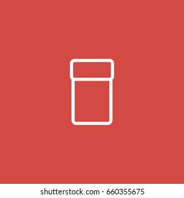 box icon. sign design. red background