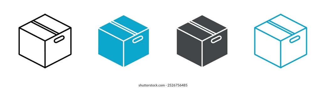 símbolo e símbolo do ícone de caixa