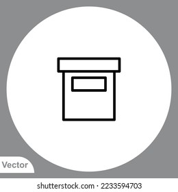 Box icon sign vector,Symbol, logo illustration for web and mobile