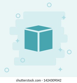 Box Icon. Simple icon, blue colored icon illustration. 