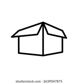 Box icon, simple flat style, vector illustration, symbol, design logo template picture, for ui or ux isolated on white for mobile app, editable