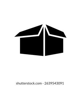 Box icon, simple flat style, vector illustration, symbol, design logo template picture, for ui or ux isolated on white for mobile app, editable