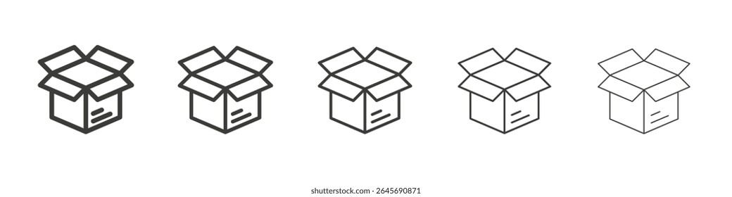 Icono de caja ilustración simple logotipo arte