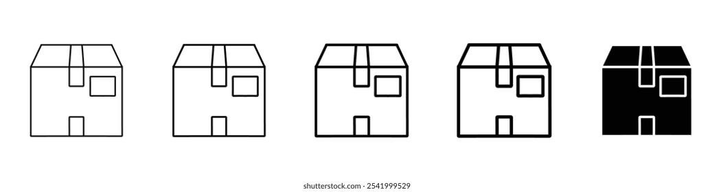 box icon Simple outline illustration
