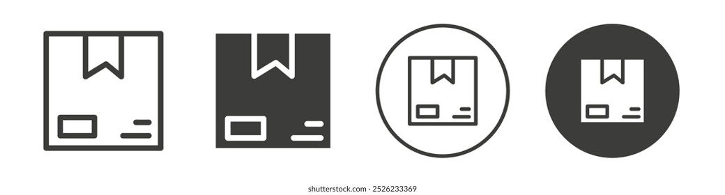 Box icon Simple outline vector logo