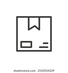 Box icon Simple outline vector logo