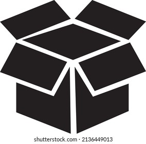 Box icon simple silhouette flat style vector illustration on white background..eps
