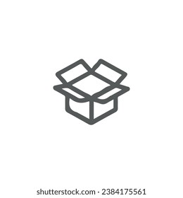 Icono de cuadro. Símbolo de fondo de afiches de la compañía de carga de estilo sencillo. Elemento de diseño de logotipo de marca de caja. Impresión de camisetas de caja. Vector para pegatinas.
