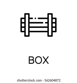 Box icon. Single high quality outline symbol for web design or mobile app. Thin line sign for design logo. Black outline pictogram on white background
