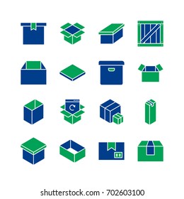 Box icon. Single high quality flat symbol for web design or mobile app. Gift color sign for design logo. Web box pictogram on white background