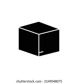 Box icon. solid icon style. suitable for packaging icon. simple design editable. Design template vector