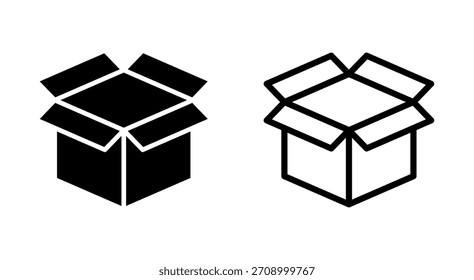 Icono de la caja para los App y los Sitios web. signo y símbolo de la caja, paquete, paquete