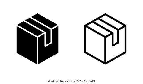 Icono de la caja para los App y los Sitios web. signo y símbolo de la caja, paquete, paquete