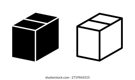 Icono de la caja para los App y los Sitios web. signo y símbolo de la caja, paquete, paquete