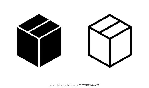 Icono de la caja para los App y los Sitios web. signo y símbolo de la caja, paquete, paquete