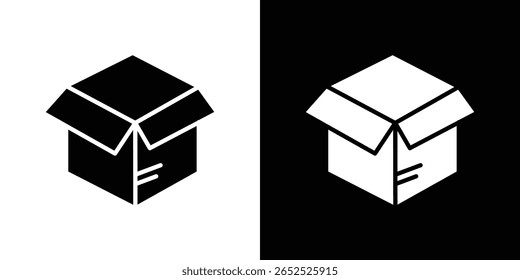 Box icon symbol collection. Flat vector stock illustration.