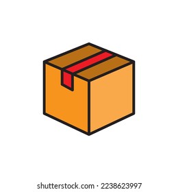 Plantillas de diseño de símbolos de icono de caja	
diseño de concepto simple