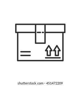 Box icon. Thin line design