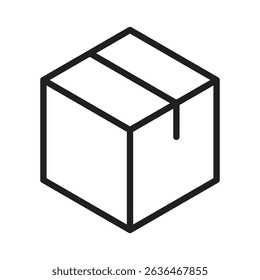 Box icon Thin line illustration