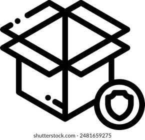 box icon. Thin Linear Style Design Isolated On White Background