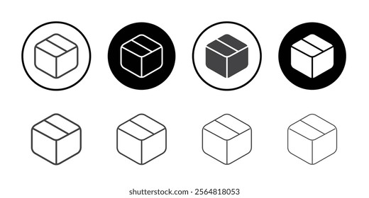 Box icon Thin outline art symbol