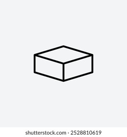 Box icon in tree different line stroke sizes.