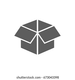 Box icon in trendy flat style isolated on white background. Symbol for your web site design, logo, app, UI. Vector illustration, EPS