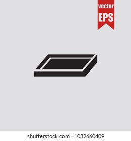 Box icon in trendy isolated on grey background.Vector illustration.