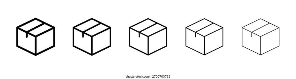 Box icon Vector Art Illustration