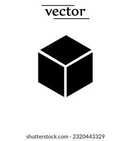 box icon, vector cub illustration on white background..eps