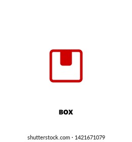 box icon. box vector design. sign design. red color
