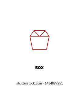 box icon. box vector design. sign design. red color