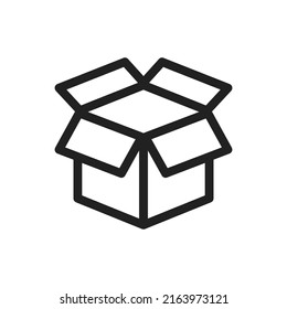 Box icon vector. Box flat style isolated on a white background - stock vector.