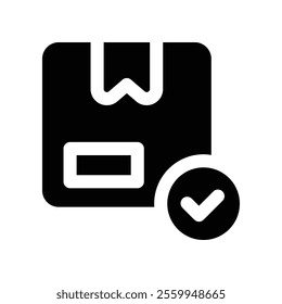 box icon. vector glyph icon for your website, mobile, presentation, and logo design.