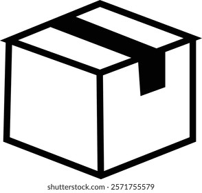 Box icon, vector graphic design elements, delivery box or container icons. shopping sign, simple flat carton boxes, isolated on transparent background. Packaging for web, mobile apps ui design