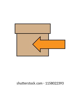 Box icon, vector illustration design. Logistics collection.