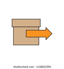 Box icon, vector illustration design. Logistics collection.