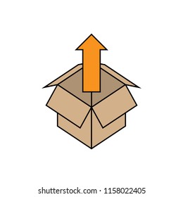 Box icon, vector illustration design. Logistics collection.