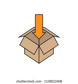 Box icon, vector illustration design. Logistics collection.