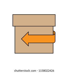 Box icon, vector illustration design. Logistics collection.