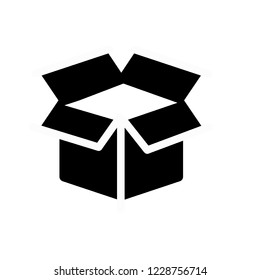 Box icon, vector illustration. Flat design style. vector box icon illustration isolated on white background, box icon Eps10. box icons graphic design vector symbols.